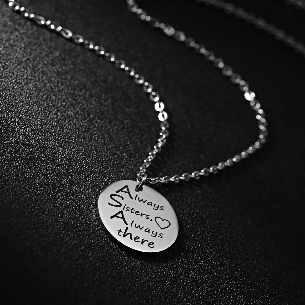 fashion love smooth stainless steel lettering necklace necklace