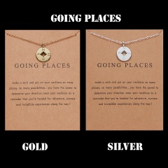 Fashion Gold/Silver Compass Pendant Necklace Chic Jewelry Costume Party Gift Gold