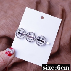 Crystal Hair Clip Pin Smile Face