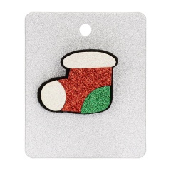 Rinhoo 1PC Christmas Tree Boot Gift Box Shape Felt Cloth Brooch With Cardboard For Women's Fashion Xmas Jewelry Gift Sock