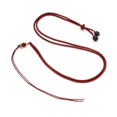 Hand-woven beaded rope (length 64cm) red