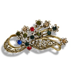 Leaf/Feather/Flower/Bow Knot Full Of Diamond Retro Alloy Brooch Leaves 2